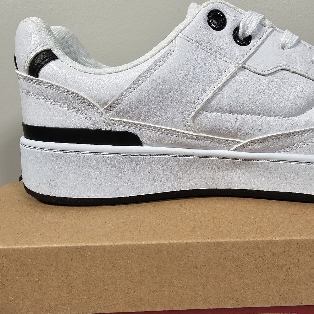 Levi's Mens 521 Mod Lo Pebbled Sneakers Low Top Casual White Black Size 12M - Picture 5 of 16